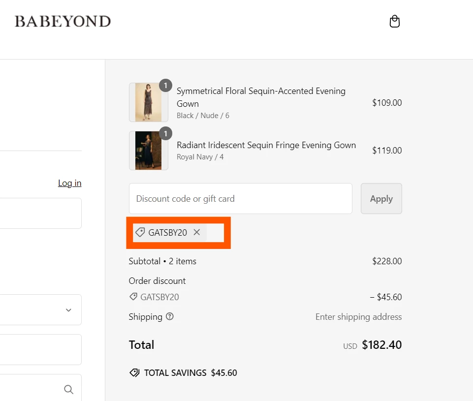 BABEYOND verified Coupon code Gatby20